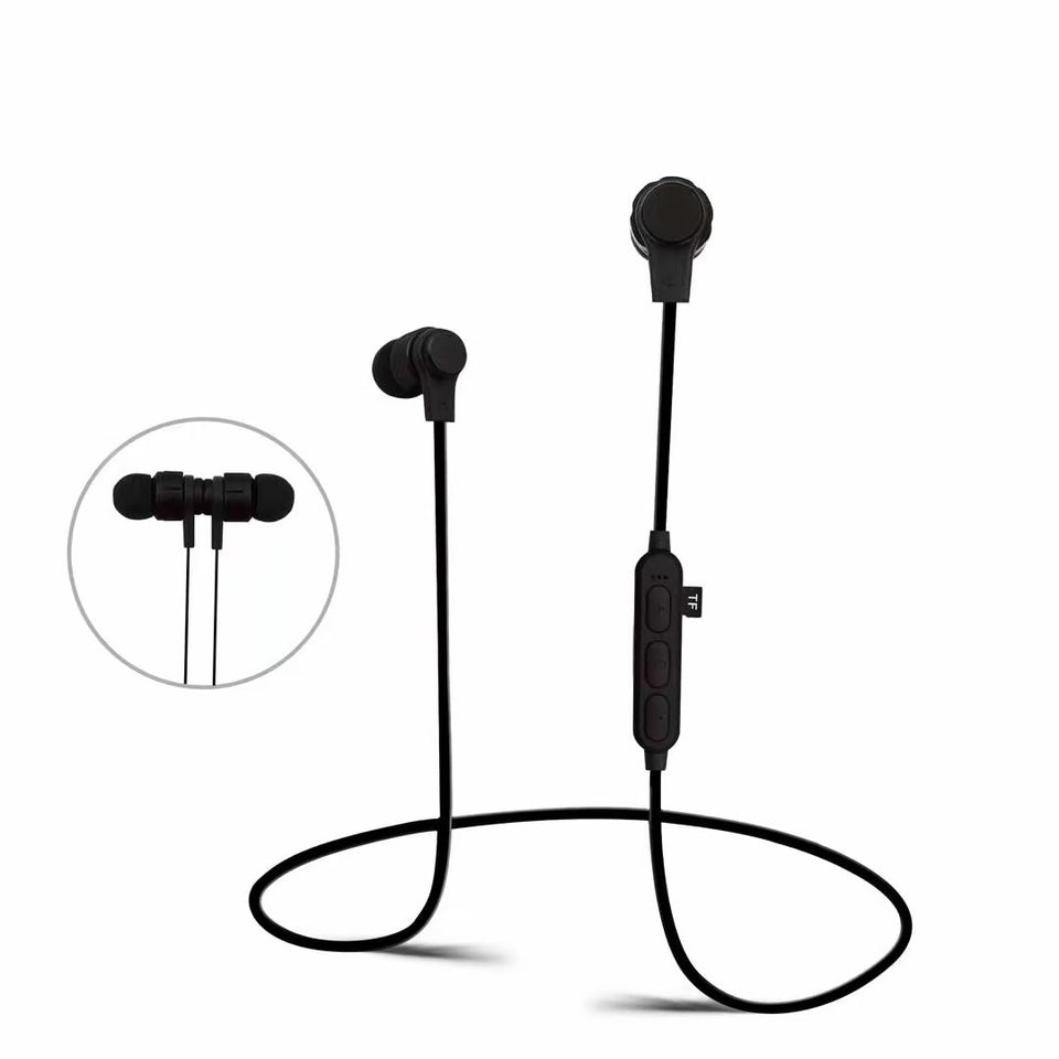 Stereo Bluetooth Headphone Wireless Bluetooth Earbud Portable Stereo Hands Free Wireless Bluetooth Headphone FM Radio Magnetic