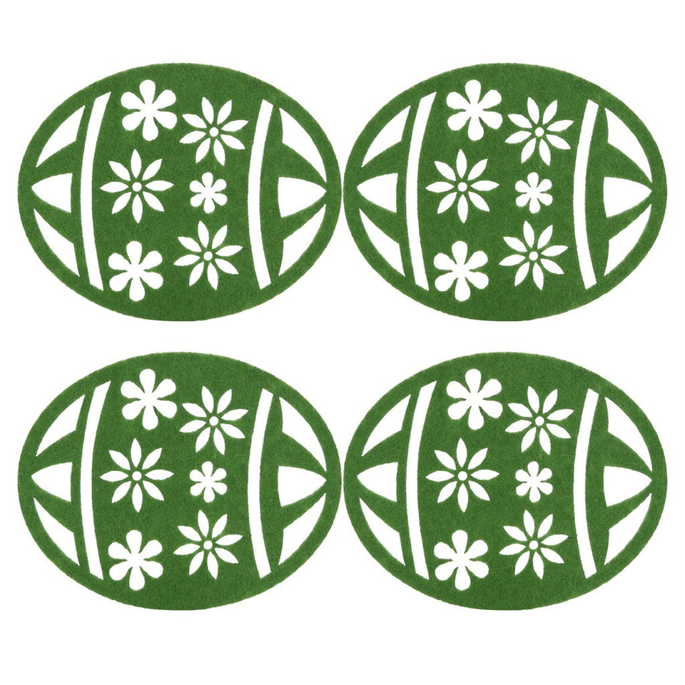 Easter Coffee Table Water Easter Egg Coaster Insulation Pad Coaster Doily